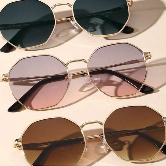3pcs Classic Metal Geometric Frame Sunglasses - Picture 2 of 5